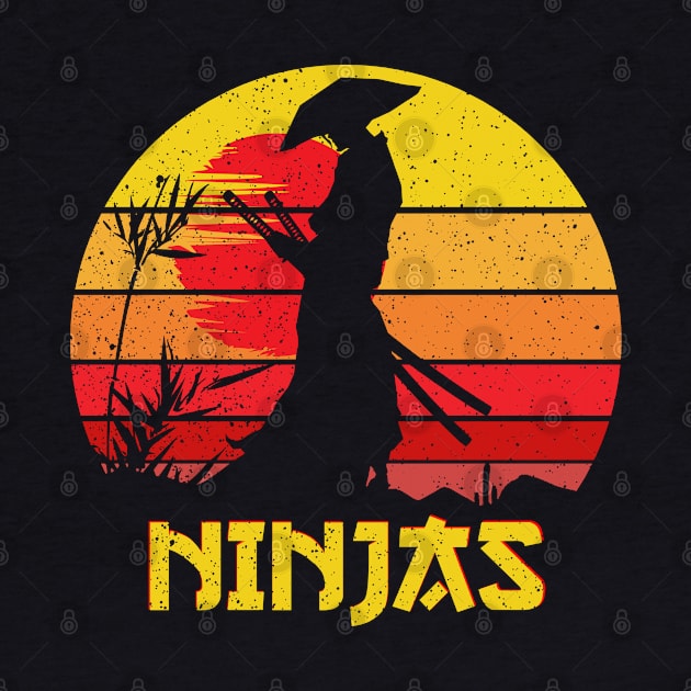 Ninja Warrior Retro Vintage by DARSHIRTS